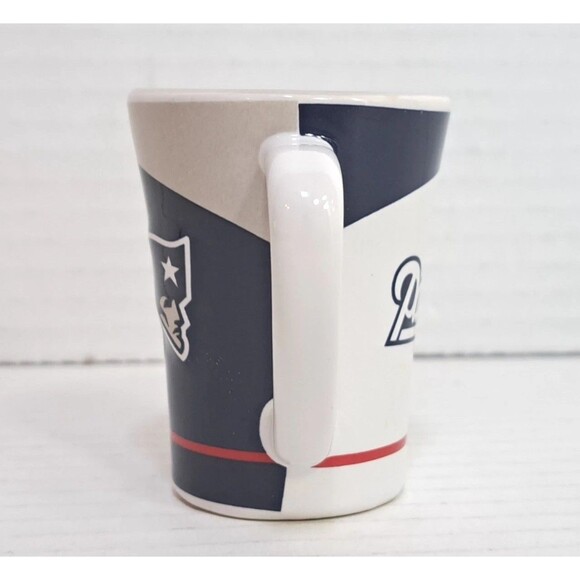 New England Patriots Shot Glass Mini Mug Sculpted Ceramic 2oz NFL 2.5" Football - Picture 4 of 5